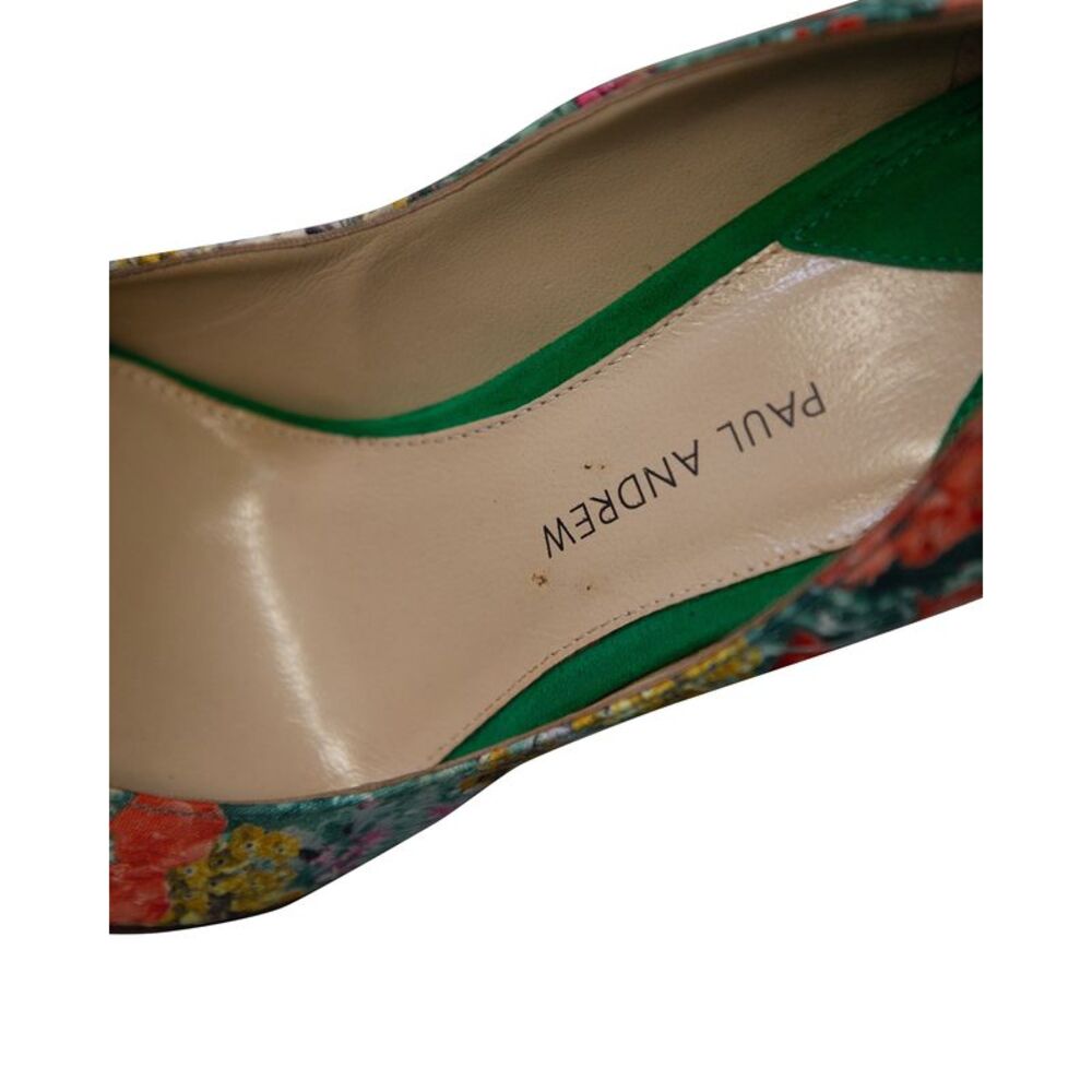Pre Loved Paul Andrew Vintage Women floral print Heels - Picture 7 of 8
